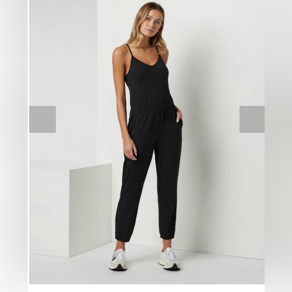 Vuori Black Lux Jogger Jumpsuit